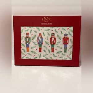 Lenox Set of 4 Nutcracker Placemats 11.75 x 15.75 Inches - New in Box
